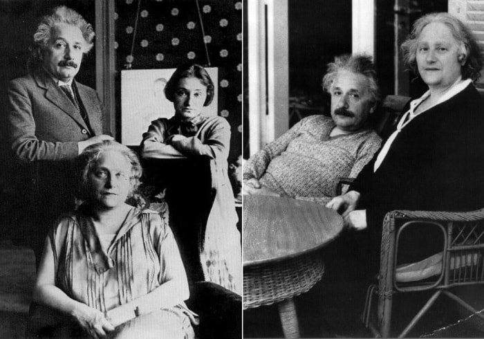 Эйнштейн, его вторая жена Эльза и приемная дочь Марго | Фото: photochronograph.ru и mind-temple.com