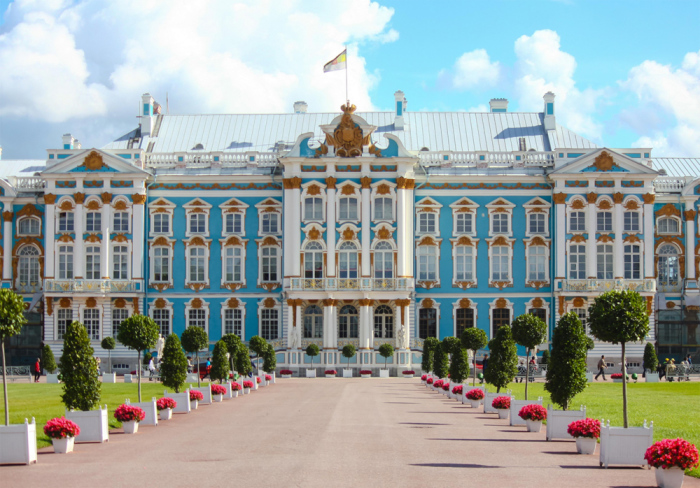 Екатерининский дворец в Царском Селе. | Фото: voyage-hotel.spb.ru.