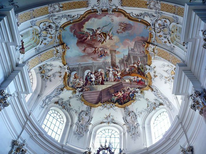 Потолочная фреска в церкви Оттобойрена. | Фото: de.wikipedia.org.